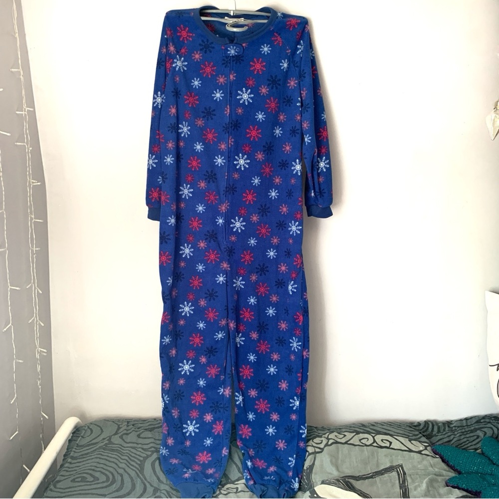 Blue Snowflake Onesie Pajamas